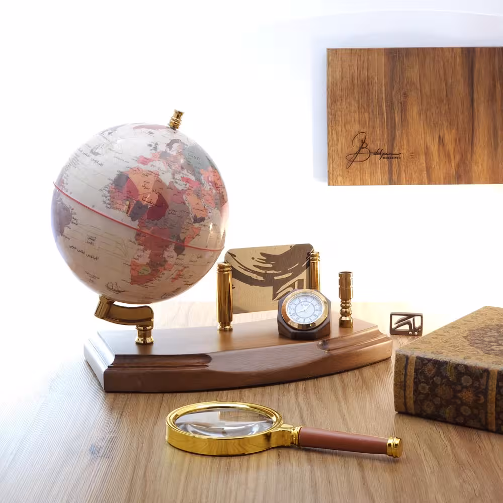 ایده کره جغرافیایی سایز 14 ساعت دار 111 IDEH Geographical