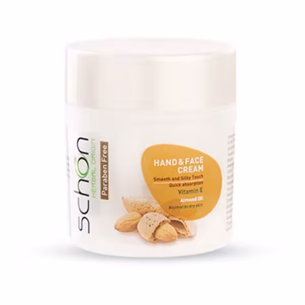 کرم دست و صورت کاسه ای بادام شون حجم SCHON Almond Hand & Face Cream