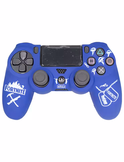 روکش محافظ دسته PS4 لیزری آبی سفید طرح فورتنایت