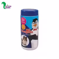 دستمال مرطوب قوطی استوانه ای مستر پنگوئن سایز 20*15 نرم کننده 50 عددی