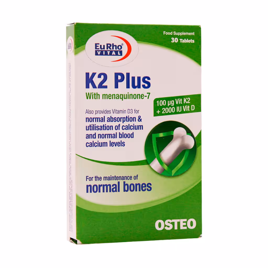 قرص کا2 پلاس یوروویتال 30 عدد | Eurhovital K2 Plus