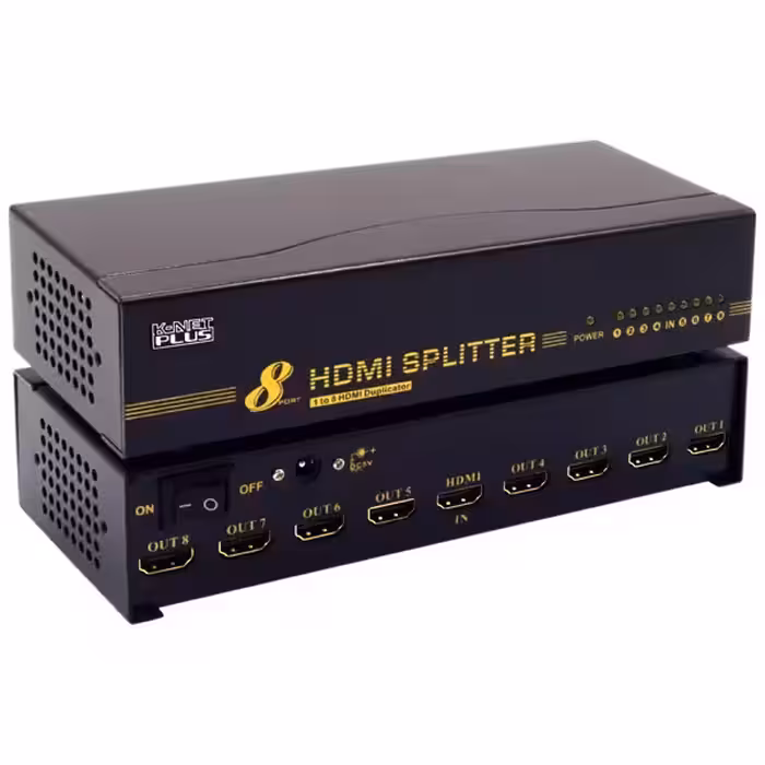 اسپلیتر 8 پورت HDMI ورژن 1.4 کی نت پلاس مدل KP-SPHD1408 KPS-648