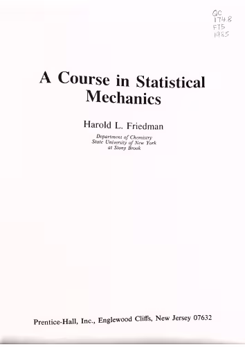 خرید و دانلود نسخه کامل کتاب A course in statistical mechanics