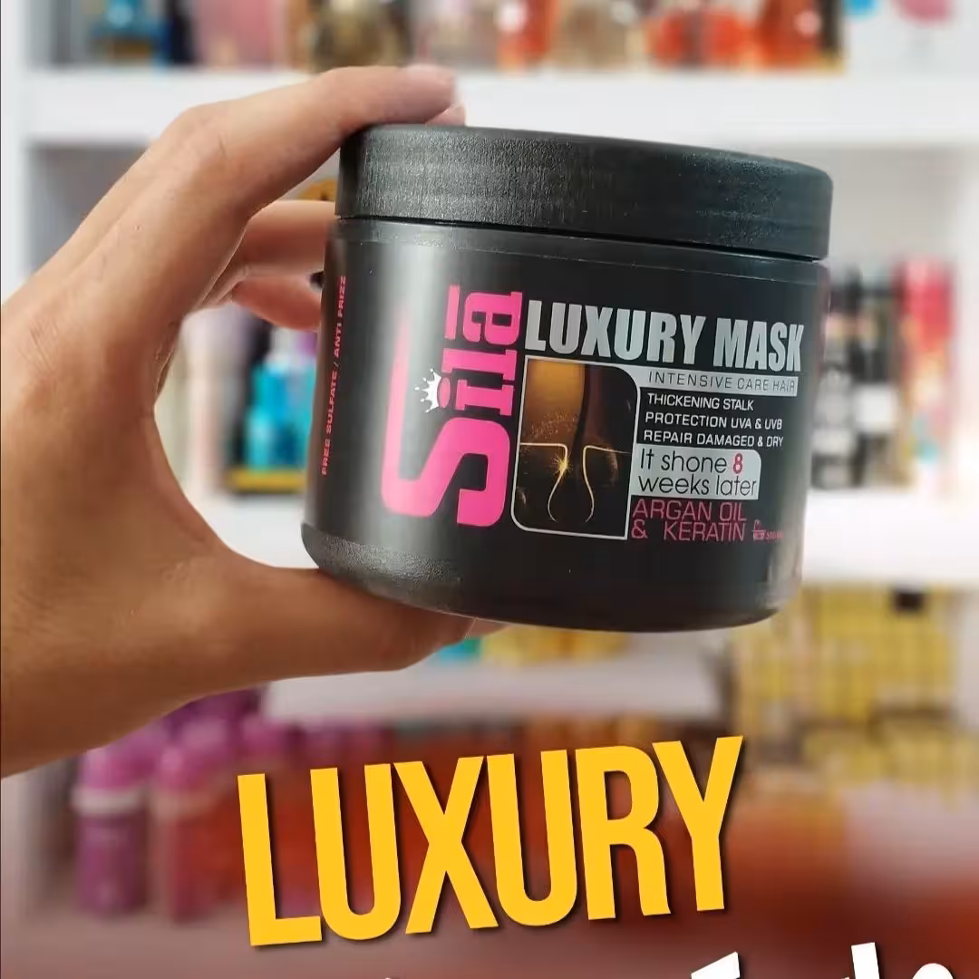 ماسک داخل حمام sila مدل روغن آرگان و کراتین luxury 
