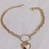دستبند استیل ژوپینگ قلبی رزگلد قفلی، رنگ ثابت ،ضدحساسیت