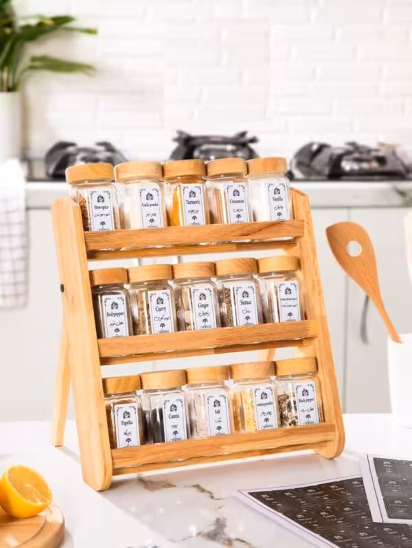 سرویس جا ادویه چوبی 15 تایی استنددار 2حالته (تهران(پیک)-شهرستان(تیپاکس))