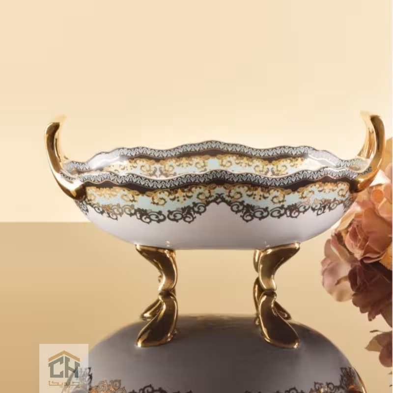 کشکول چینی طرح ورساچه فیروزه ای مدل FP021L
