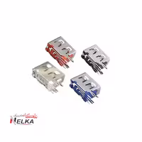 جک USB مادگی با پایه بغل 90 درجه