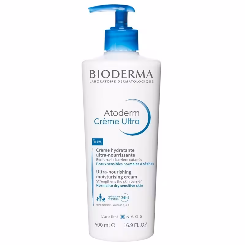 کرم اتودرم 500 میل پمپی بایودرما  creme atoderm bioderma