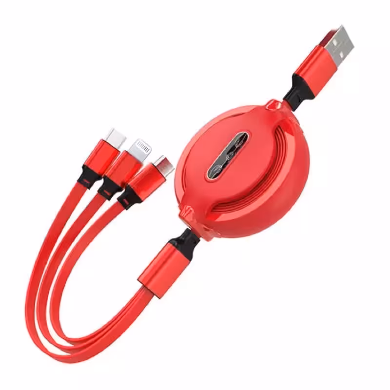 کابل شارژ جمع‌شونده 3:1 Retractable