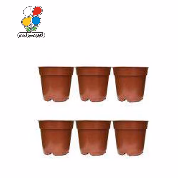 گلدان کشاورزی 12 سانتی‌متری بسته 6 عددی آجری
