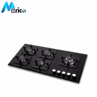 گاز رومیزی اخوان کد GI139s پنج شعله شیشه مشکی