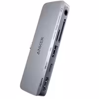 هاب 6 پورت Type-C آیپد انکر A8363HA1 با پورت Type-C و USB 3.0 و AUX و HDMI و کارت حافظه