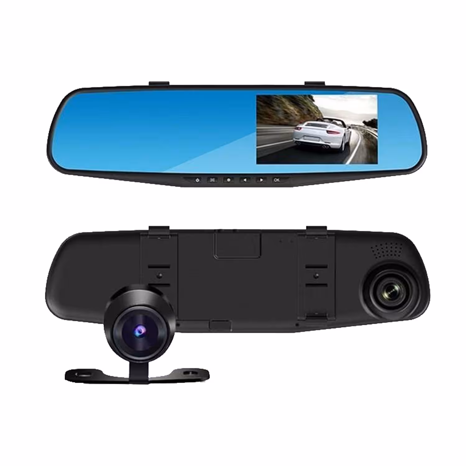 آینه دوربین دار ثبت وقایع 2 لنز مناسب خودرو