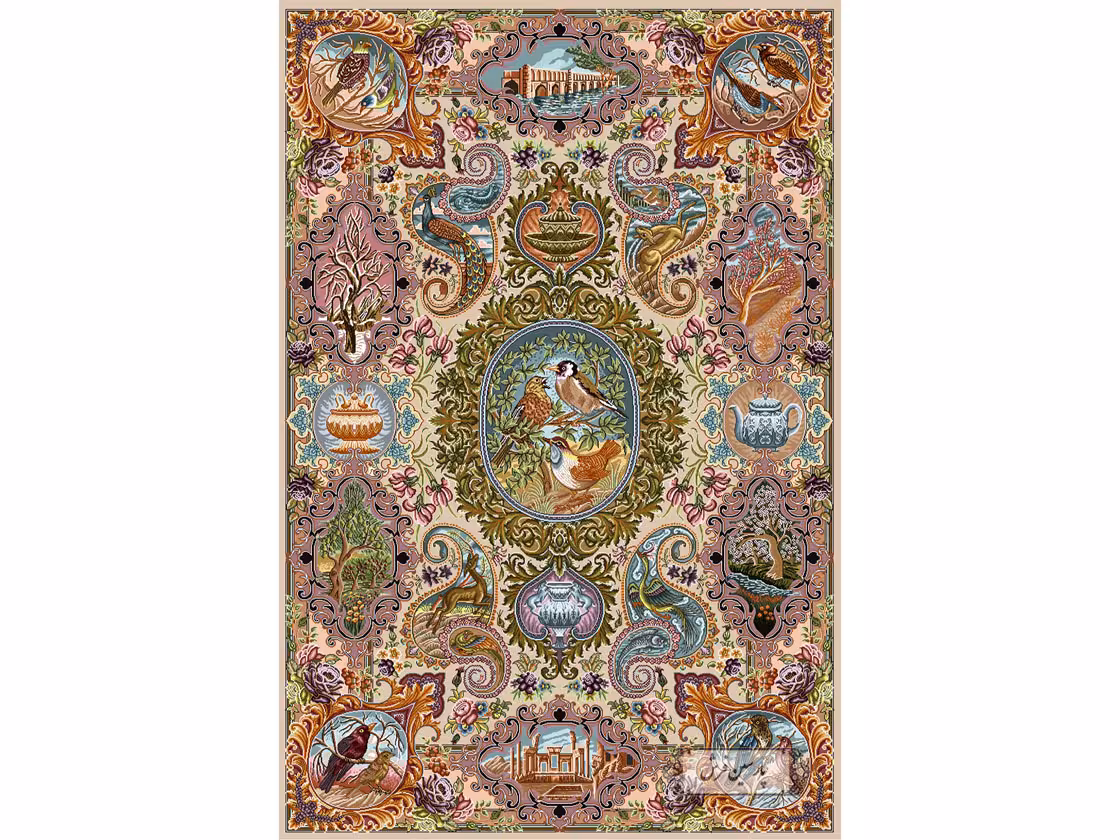 خرید اینترنتی نخ و نقشه فرش و قالیچه نفیس- کد NP4904