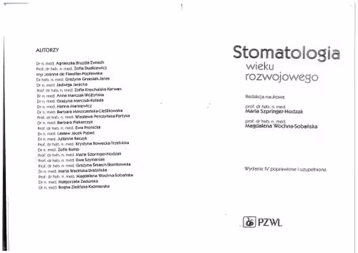 خرید و دانلود نسخه کامل کتاب Stomatologia wieku rozwojowego