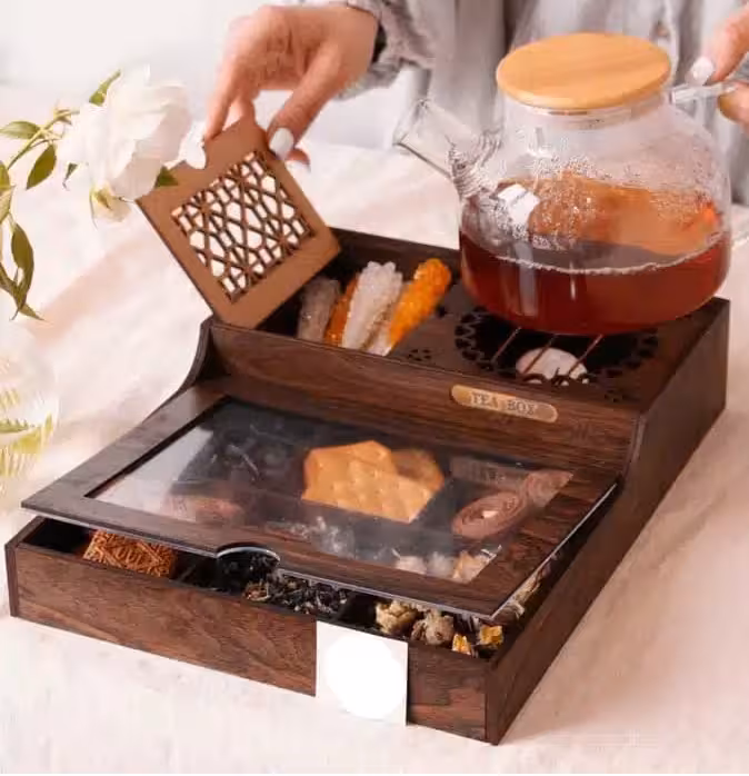 تیبگ چوبی وارمر دار  مستطیل