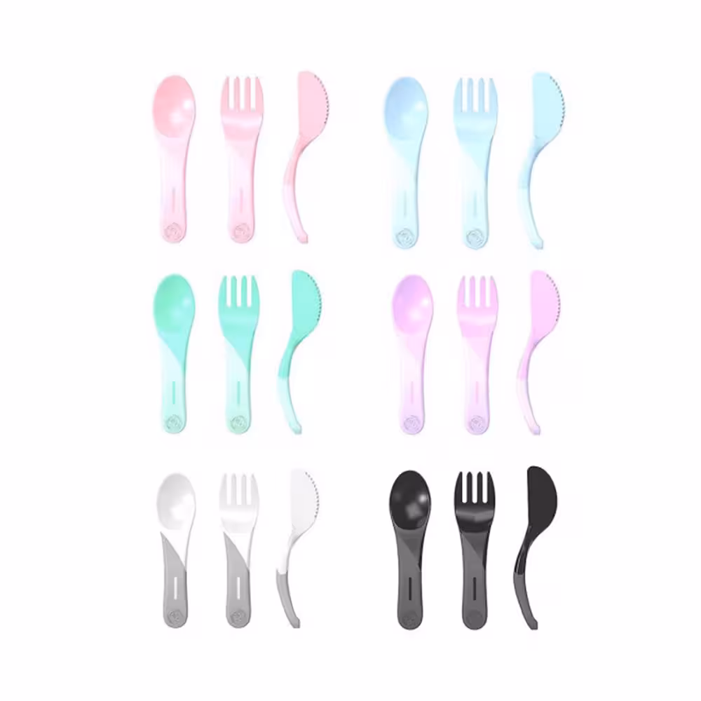 ست قاشق ، کارد و چنگال 6  ماه تویست شیک Twistshake بسته سه عددی