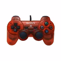 دسته بازی پلی استیشن 2 مدل شیشه ای قرمز