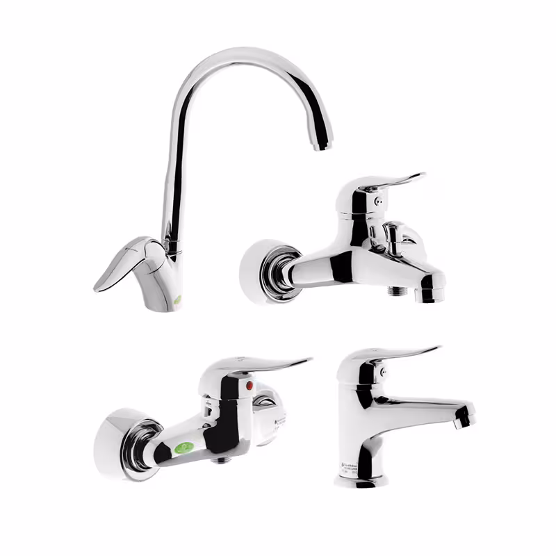 ست چهار تکه شیرآلات درخشان مدل آوا (سرجیو)