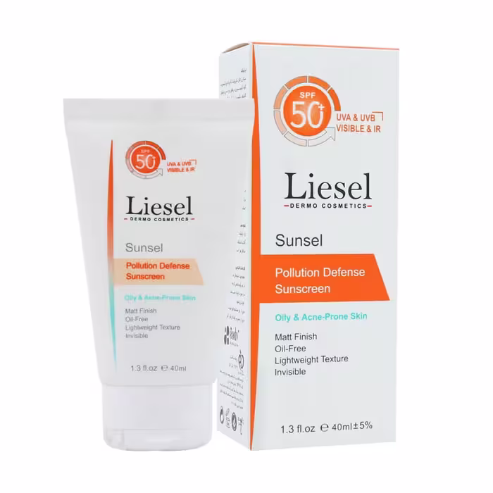 کرم ضدآفتاب spf50 رنگی مناسب پوست چرب و مستعد آکنه 40میل _ لایسل