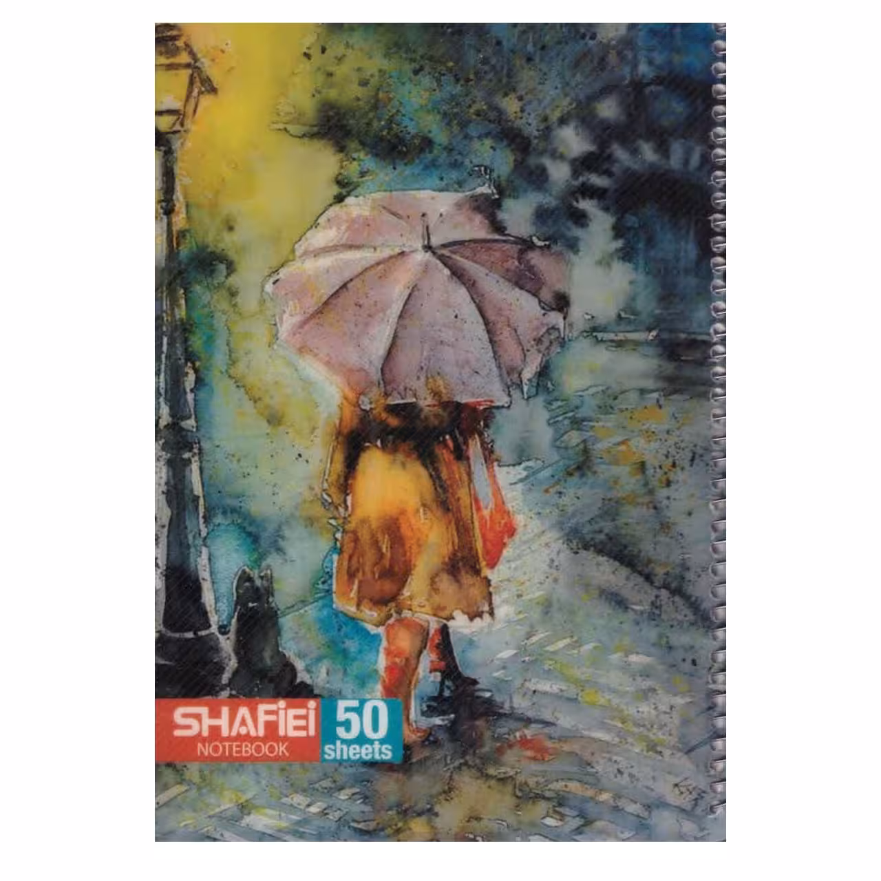 دفتر مشق 50 برگ شفیعی طرح دختر چتر به دست کد 81 (پس کرایه)
