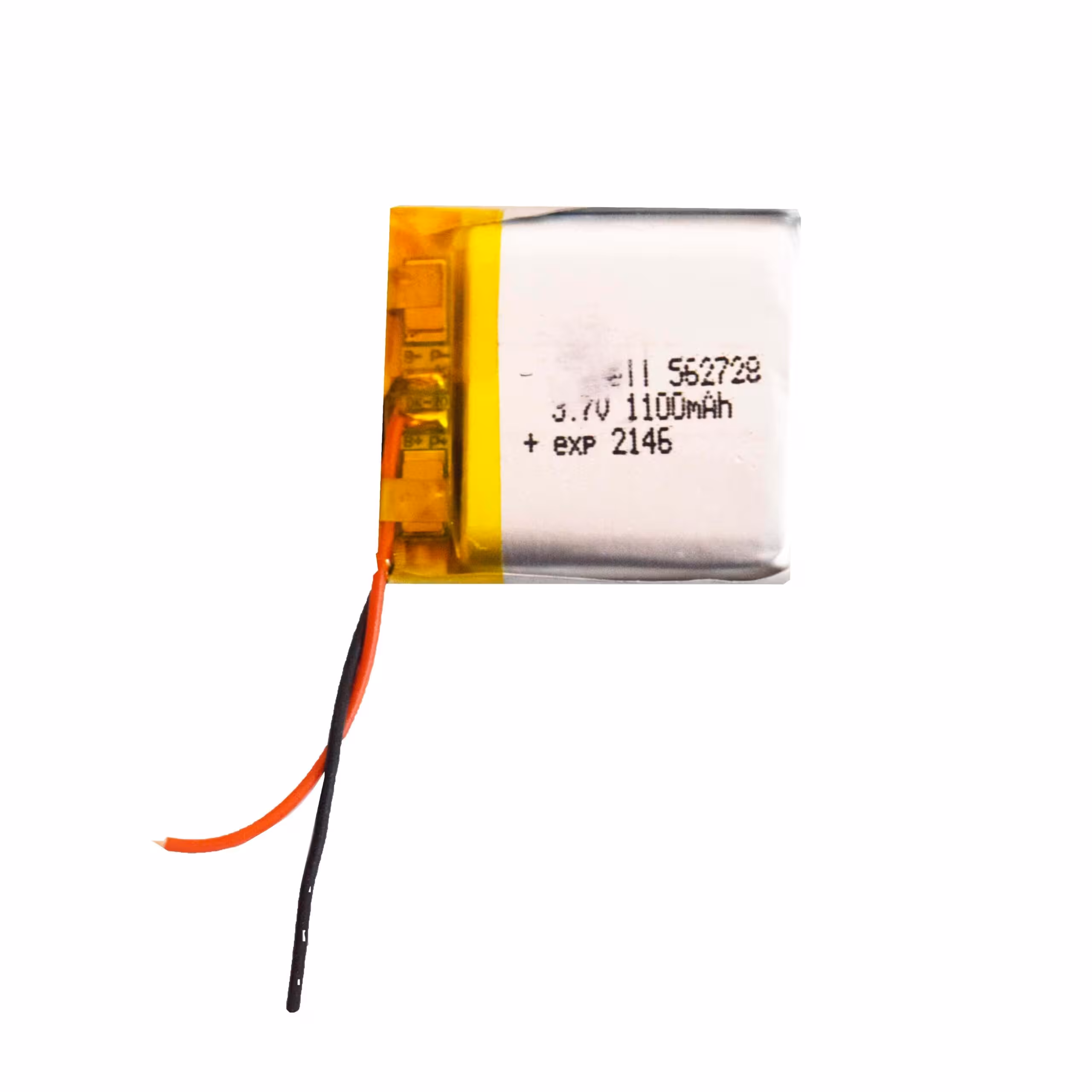 باتری لیتیوم پلیمر 3.7v ظرفیت 1100mA ابعاد 562728