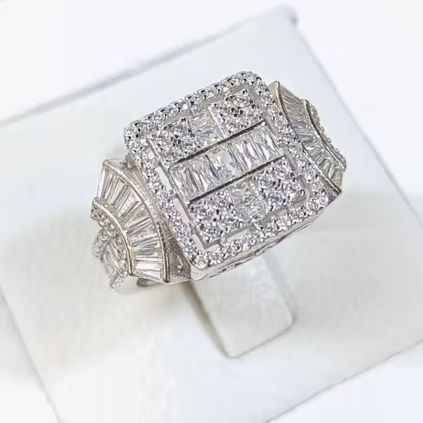 انگشتر امرالدکات درشت زنانه نقره خالص مجلسی و درخشان کد 139428