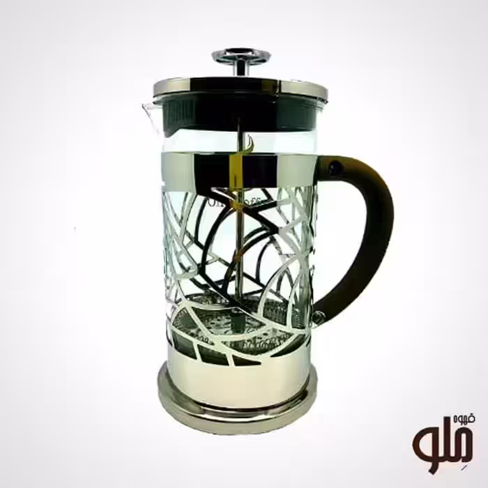 فرنچ پرس استیل طرح دار 600 میلی لیتر