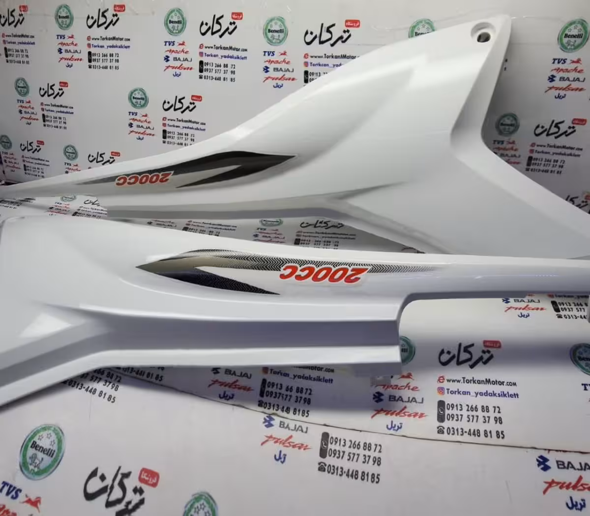درب ( قاب ) بغل سفید موتور تریل فلات پرواز طرح CRF سی ار اف ( جفتی ) اصلی