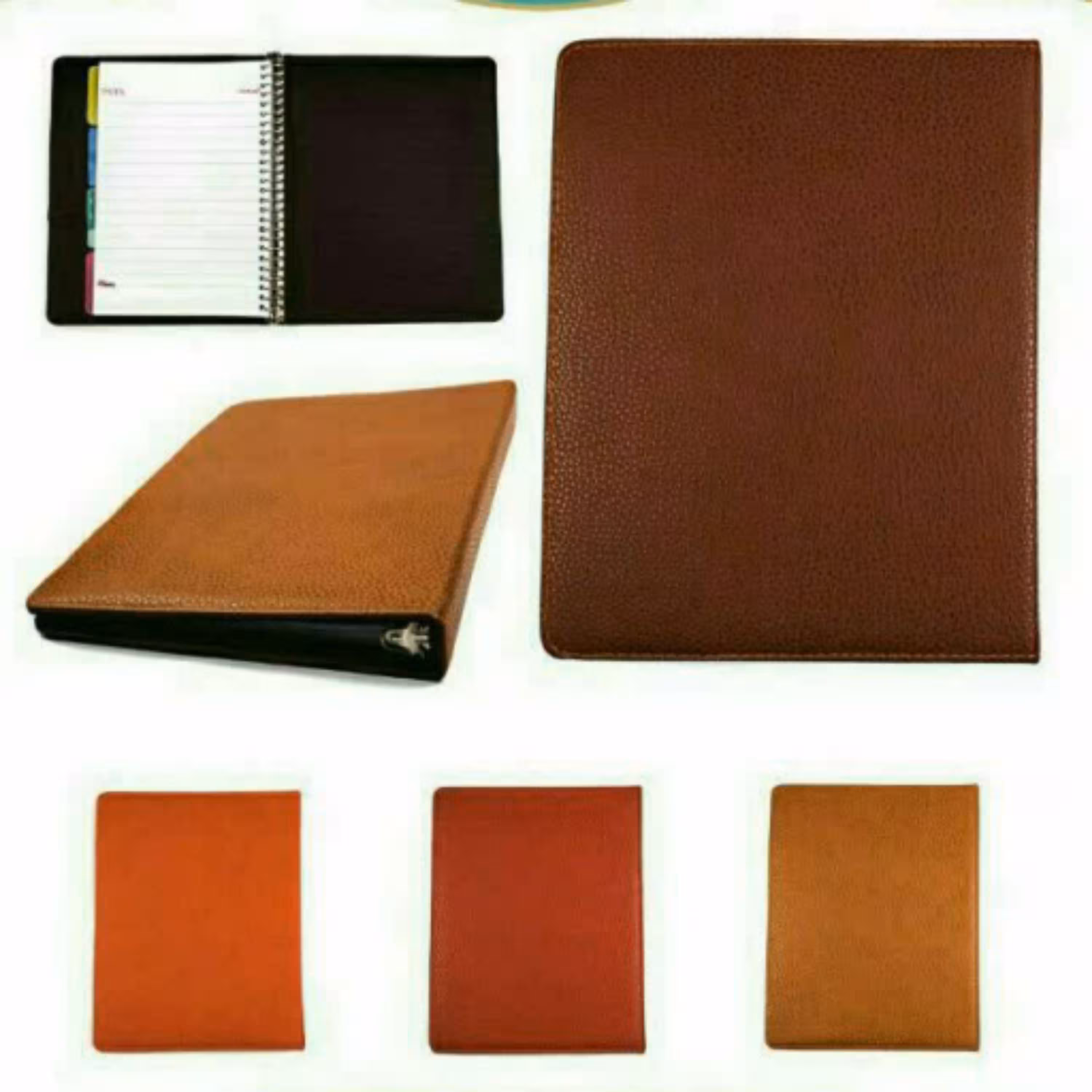 کلاسور 100 برگ جلد طرح چرم قفل فلز اعلا