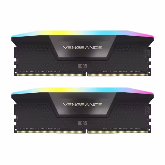رم کامپیوتر DDR5 دو کاناله 6000 مگاهرتز کورسیر مدل VENGEANCE RGB AMD EXPO ظرفیت 64 گیگابایت CL40