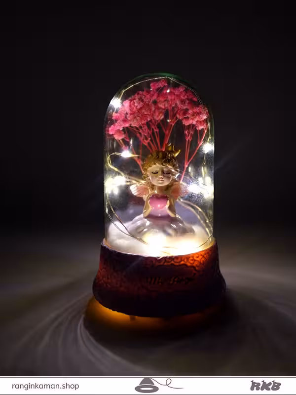 حباب شیشه ای فرشته قلب به دست 3306 (گوی شیشه ای)