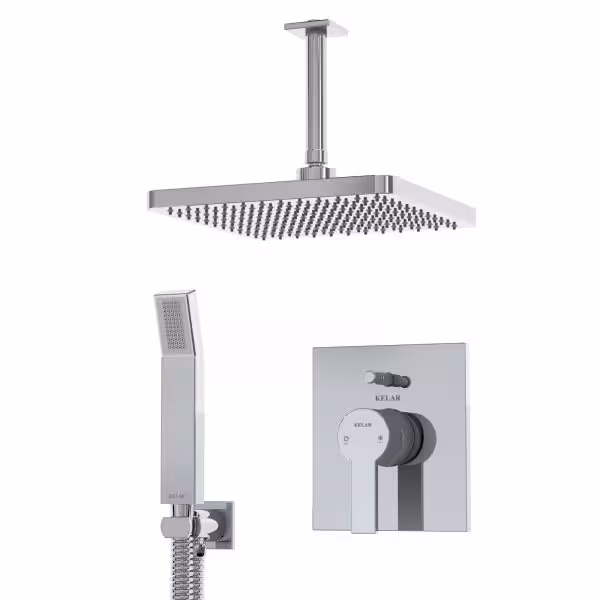 ملزومات شیر حمام توکار کلار مدل کلاسیک فلت تیپ 3