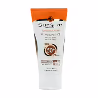 کرم ضد آفتاب روشن کننده سان سیف بژ روشن SPF 50 مناسب انواع پوست 50 گرم
