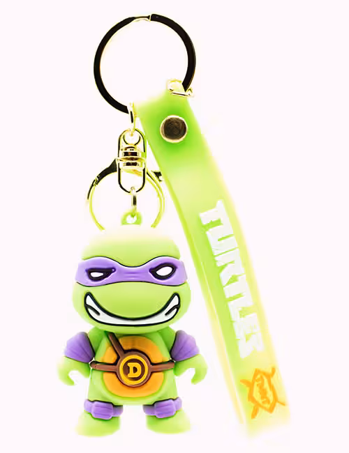 جاکلیدی سیلیکونی فانتزی طرح لاک‌پشت‌های نینجا دوناتلو کد A