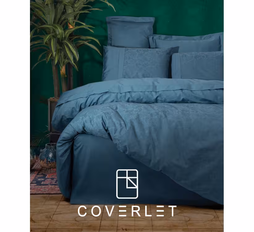 روتختی دونفره آبی کاوری مدل Sante