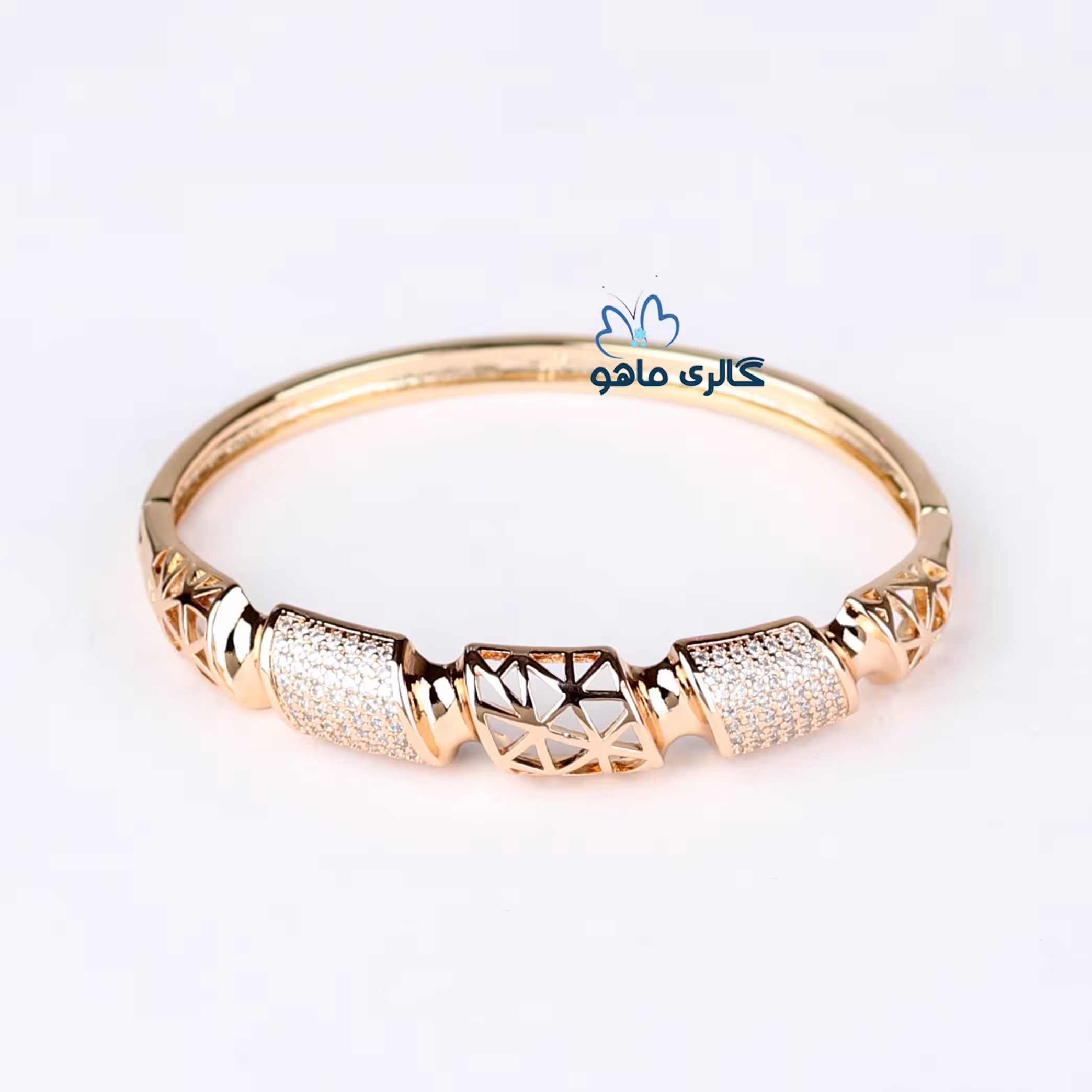 دستبند النگویی ژوپینگ مدل شبکه کد DAXP728-2 رنگ ثابت و ضدحساسیت