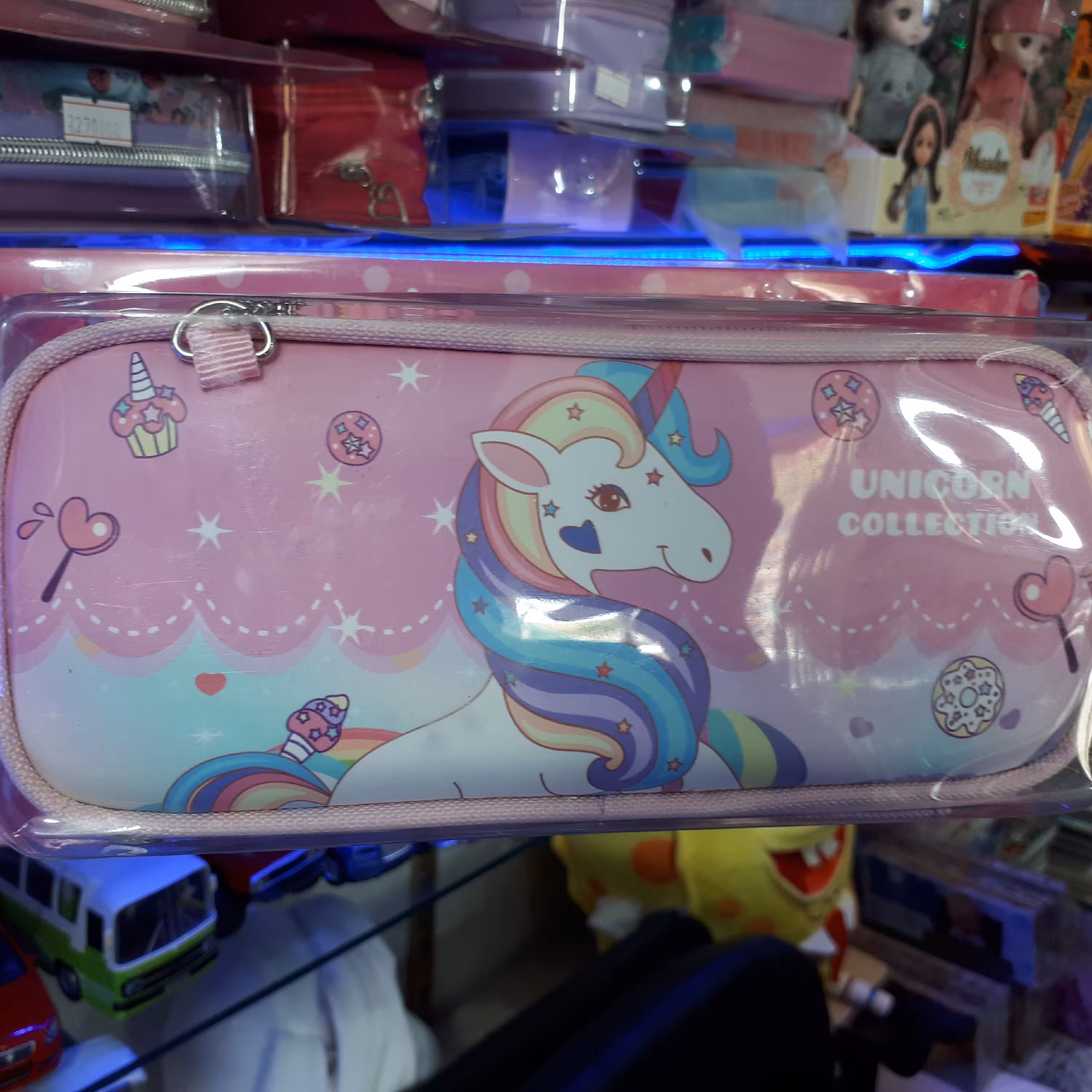 جامدادی طرح یونیکورن ، رنگ صورتی ،کیفیت عالی،پارچه قابل شست و شو 