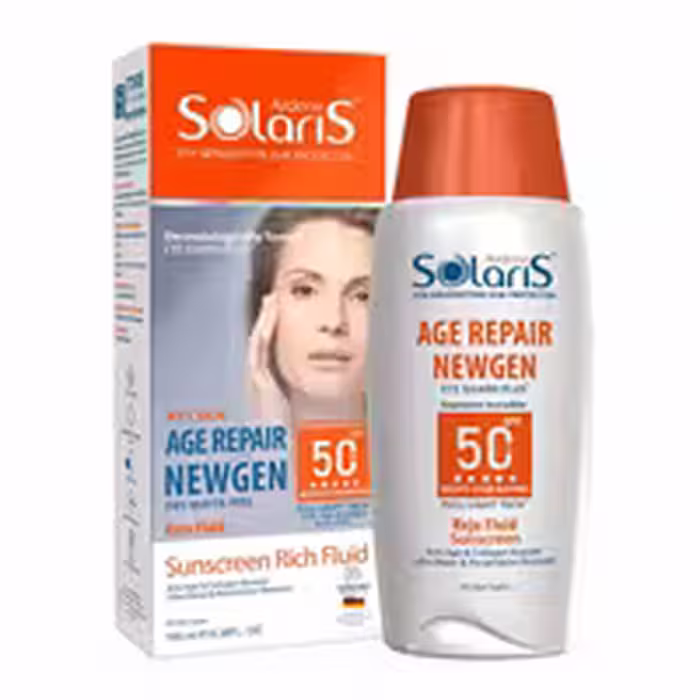 فلوئید ضدآفتاب و ضدچروک SPF50 آردن سولاریس مدل ایج‌ریپیر نیوژن حجم 100 میلی‌لیتر