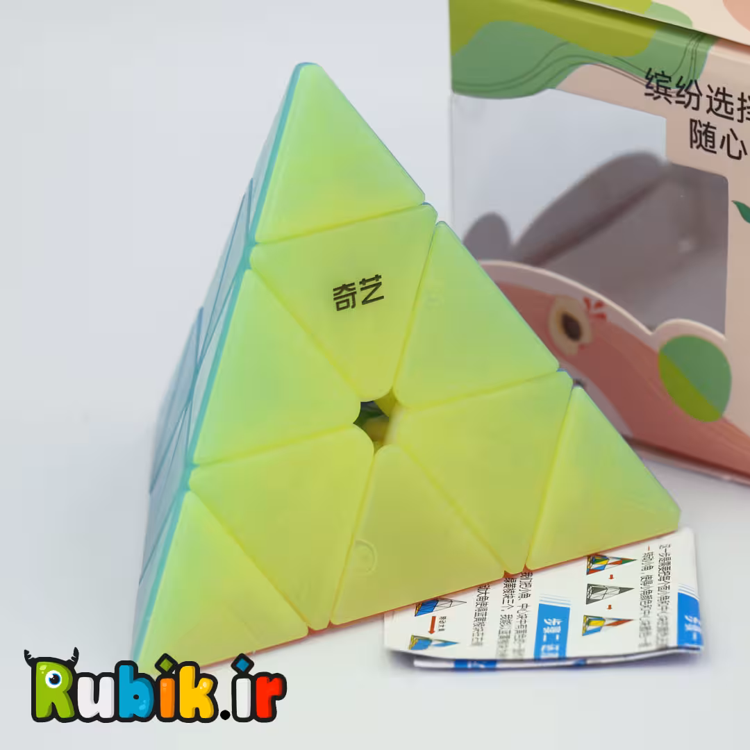 هرم 3*3 کای وای شفاف ژله ای (جعبه جدید) QiYi QiMing Pyraminx
