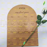 گیفت یا استند مدل قاب ماهگرد کودک از نوزادی تا یکسالگی کد 739 تابلو سازی رضا(پس کرایه)