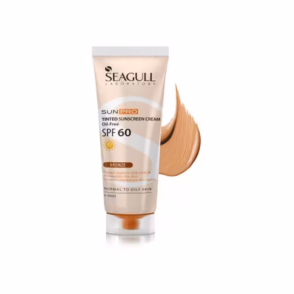 کرم ضد آفتاب رنگی فاقد چربی سی گل SPF60