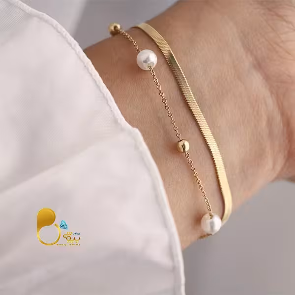 دستبند دوبل ماری مرواریدی