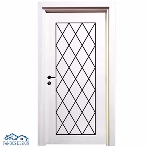 درب اتاق خواب سفید ام دی اف با رنگ پلی اورتان کد 1511