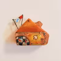 عودسوز کلبه سفالی طرح دو