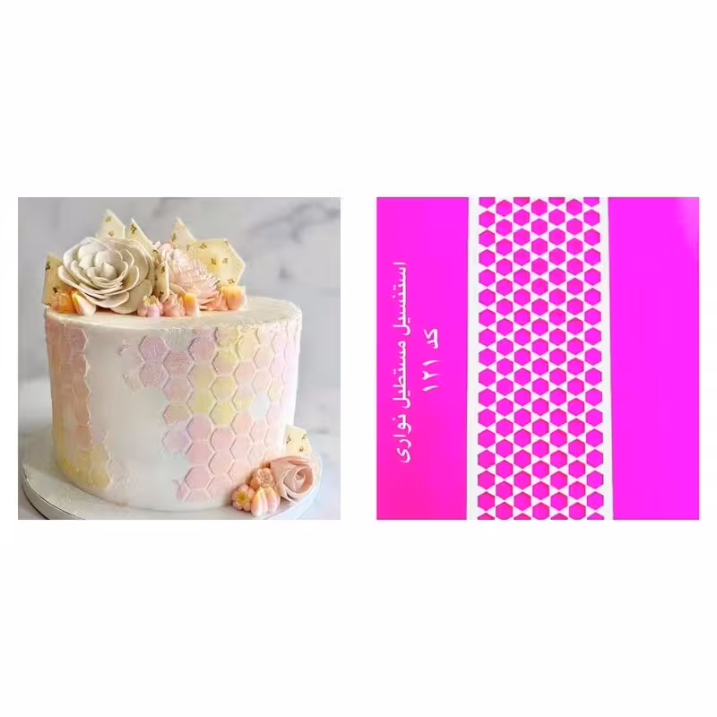 استنسیل مستطیل نواری کد121