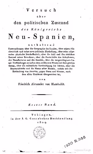 خرید و دانلود نسخه کامل کتاب Versuch über den politischen Zustand des Königreichs Neu-Spanien