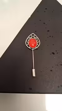 سنجاق سینه دست ساز نقره