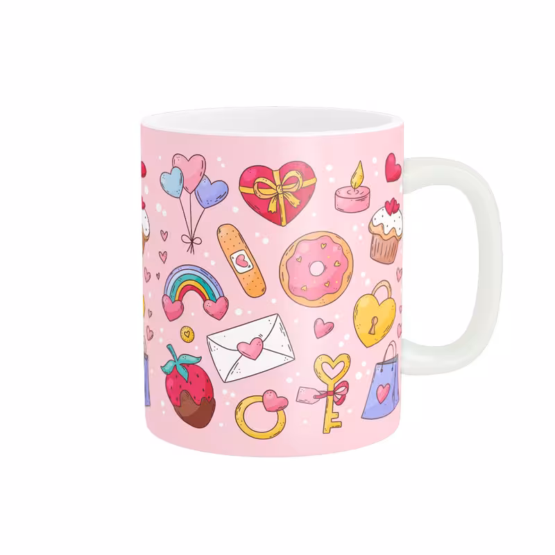خرید ماگ-لیوان پادآفرین  عشق  قلب LOVE گل کد PM1648